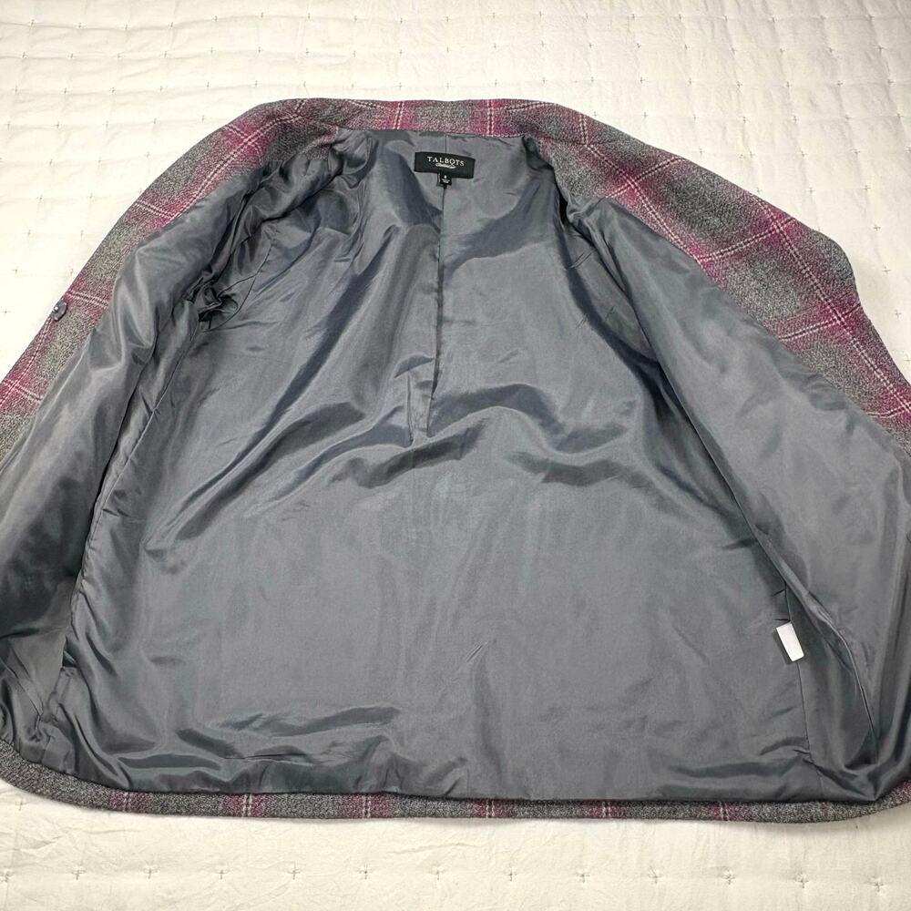 Talbots Wool Windowpane Blazer - image 8